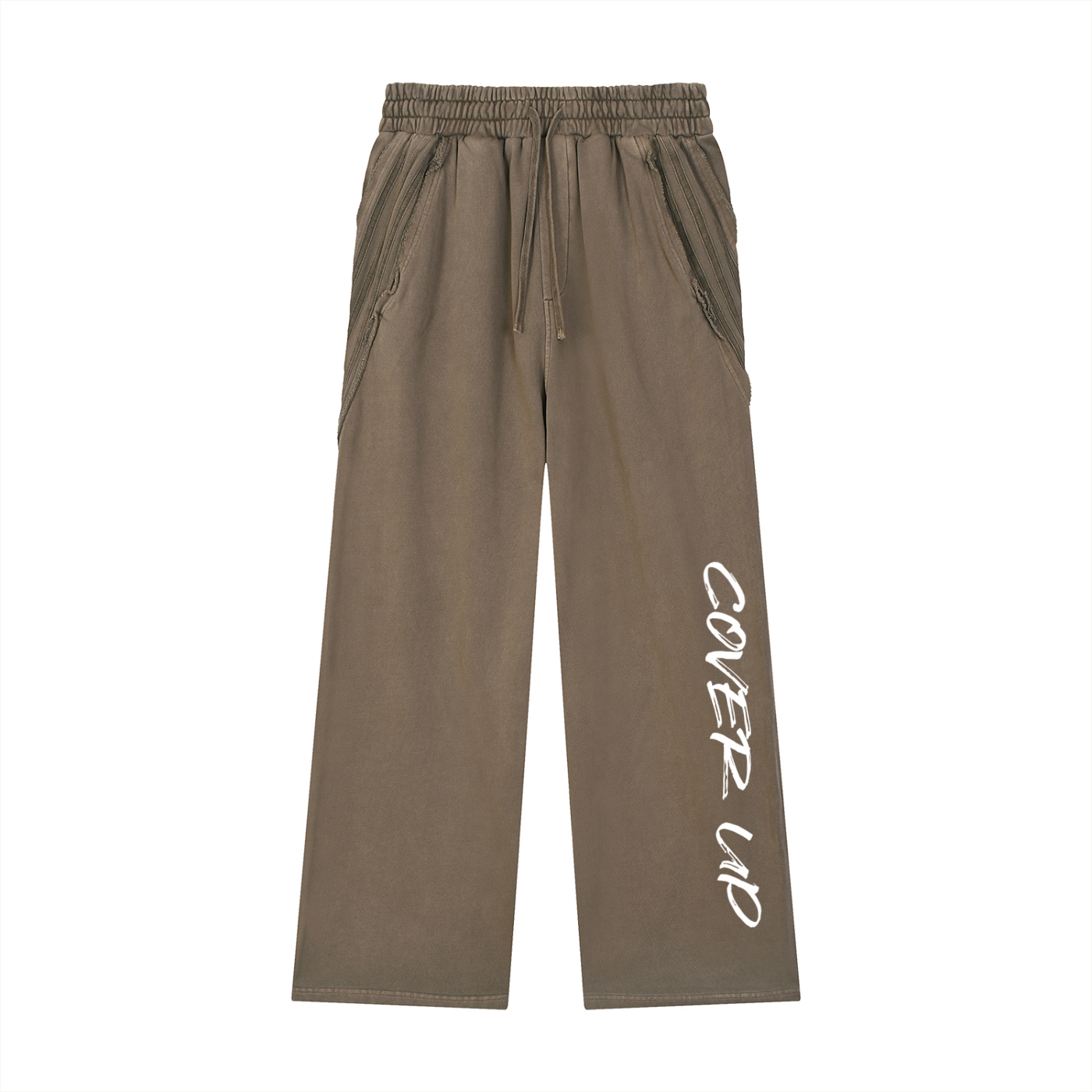 Snow Washed Tape Raw Edge Sweatpants