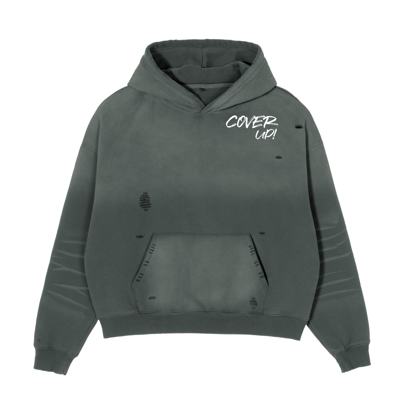 Frayed Sunfade Boxy Fleece Hoodie