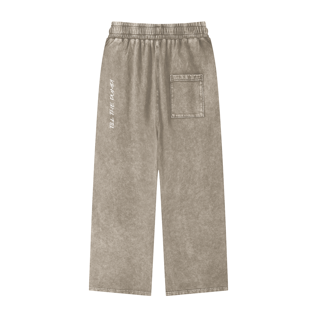Snow Washed Straight Leg Pants