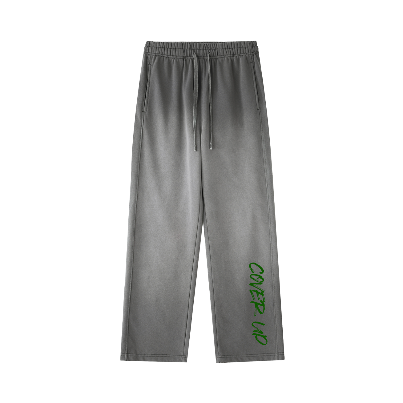 Vintage Washed Gradient Straight-Leg Sweatpants