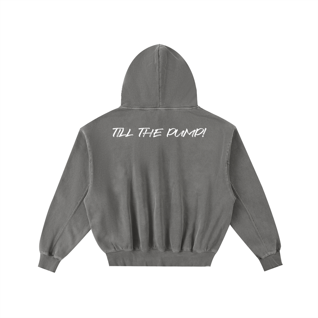 Frayed Enzyme Washed Fleece Hoodie