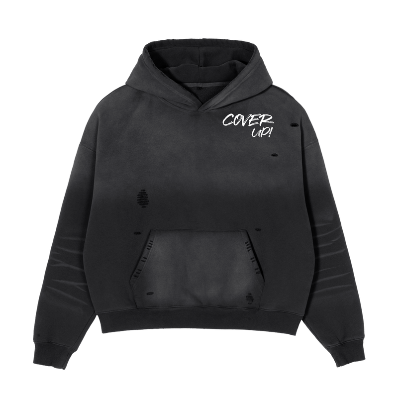 Frayed Sunfade Boxy Fleece Hoodie