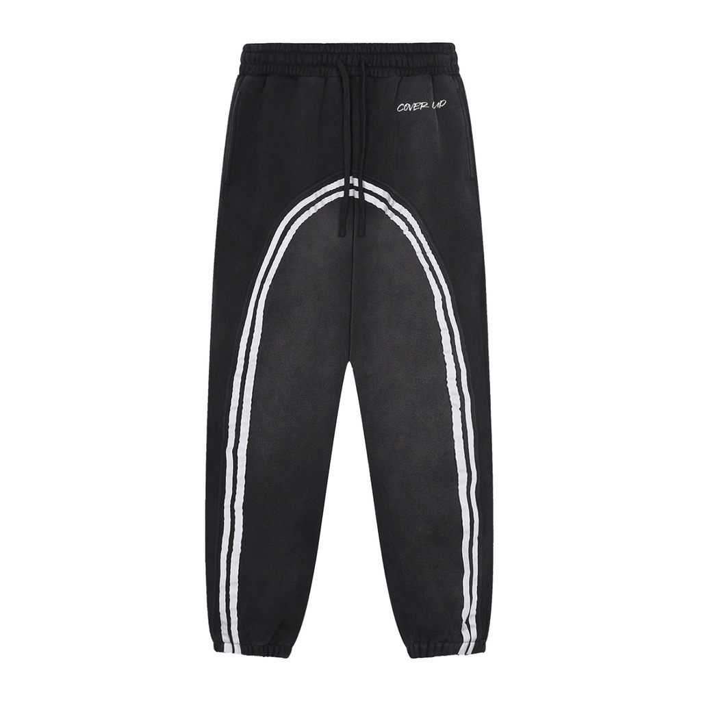 Sun Fade Contrast Tape Fleece Jogged Sweatpants