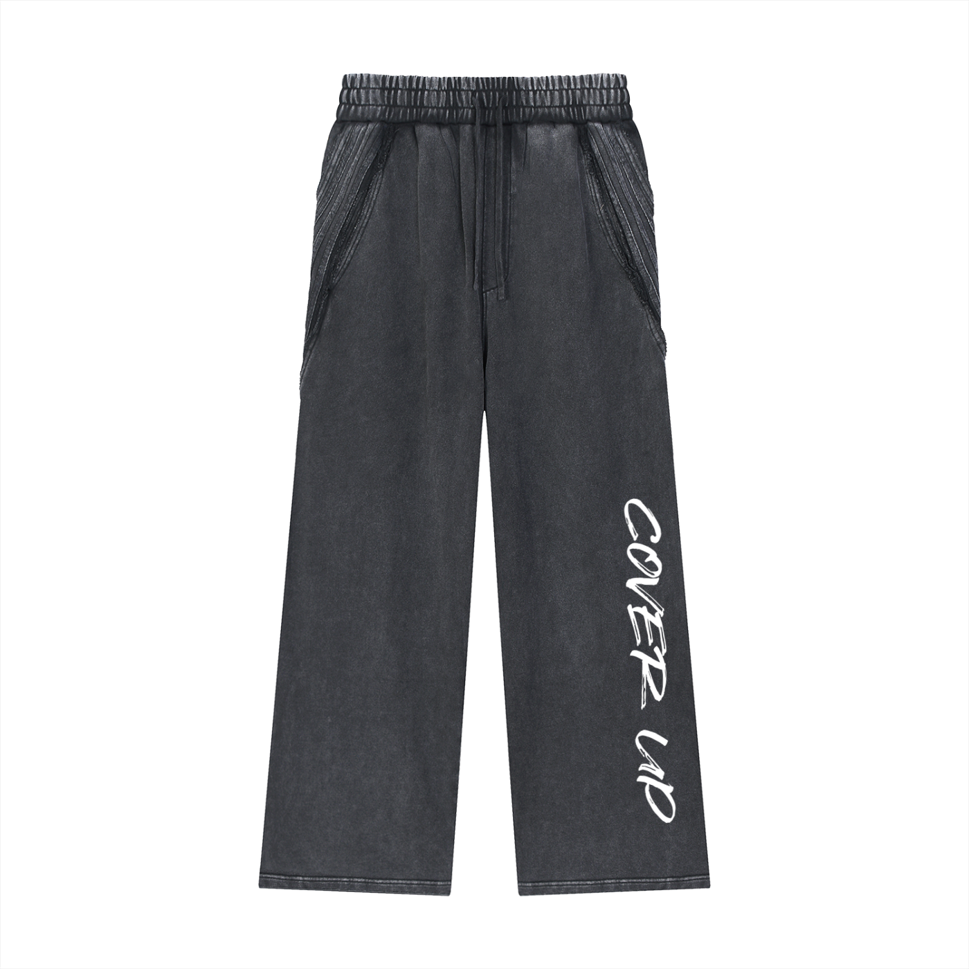 Snow Washed Tape Raw Edge Sweatpants