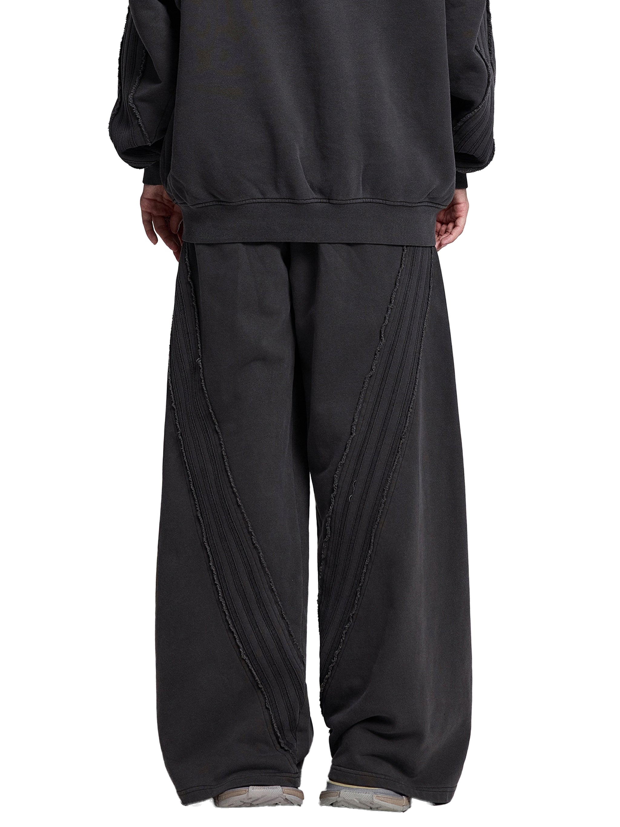 Snow Washed Tape Raw Edge Sweatpants